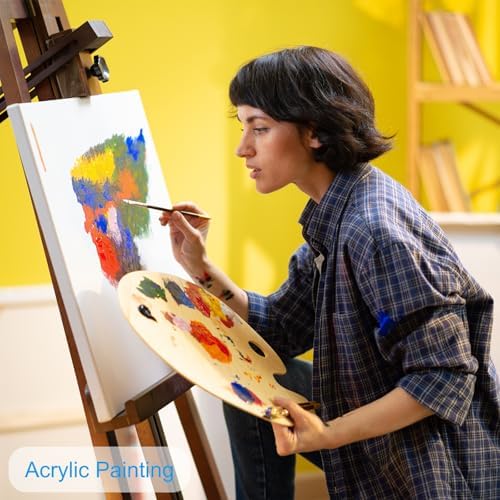 PATIKIL Stretched Canvas, 4 Pcs 36" x 24" Rectangle Canvas for Painting Blank Primed Canvas Cotton Canvas Panels for Acrylics Oil Watercolor Paints, White