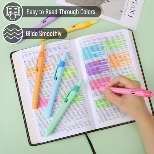 Mr. Pen- Retractable Highlighters, 6 Pack, Bright Colors