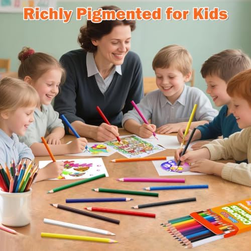 AuroTops 12 Pack Colored Pencils for Kids,144 Count Colored Pencils Bulk