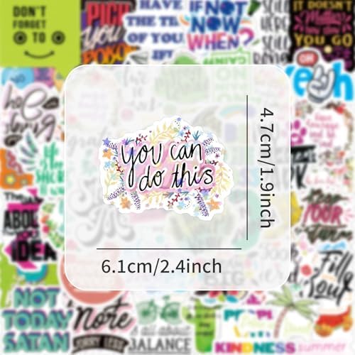 200PCS Holographic Inspirational Stickers, Positive Affirmation Sticker for Adults Kids Teachers Students, Glitter Motivational Stickers for Journals, Scrapbook, Water Bottle, Laptop