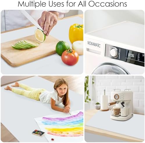 Extra Large Silicone Mat for Kitchen Counter 36" x 24" Silicone Table Mat for Resin Workbench Mat Heat Resistant Mat CoffeeBar Mat, Gray