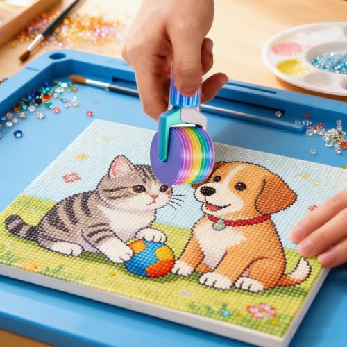 2026 New Diamond Art Roller-Essential DIY Craft Tool for Rhinestone Embroidery, Easy-Grip Hand Roller, Detachable Diamond Painting Tools and Accessories,2 PCS
