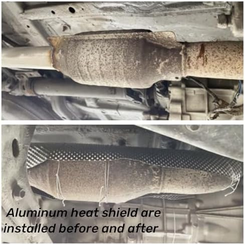 Embossed Aluminum Heat Shield Automotive 12'' x 20'' High Temperature Thermal Barrier Exhaust Electrical For Cars/Turbo Manifold