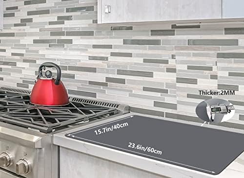emolife Extra Thick Silicone Mats for Kitchen Counter, 23.6"x15.7", Grey