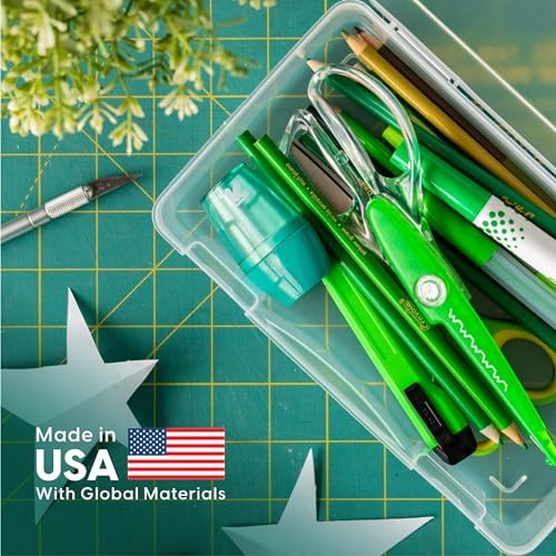 IRIS USA Clear Cases |Made in USA| Plastic Box Organizers (10-Pack)- Medium