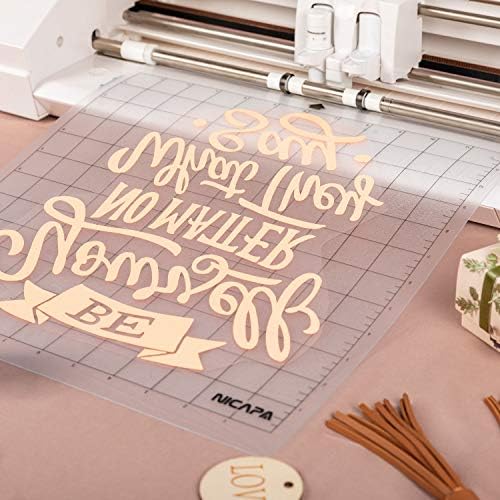 Standard Grip Cutting Mat for Silhouette Cameo 4/3/2/1 (12x12 inch,5 Mats) Standard Adhesive Sticky Quilting Cut Mats Replacement Accessories for Silhouette Cameo