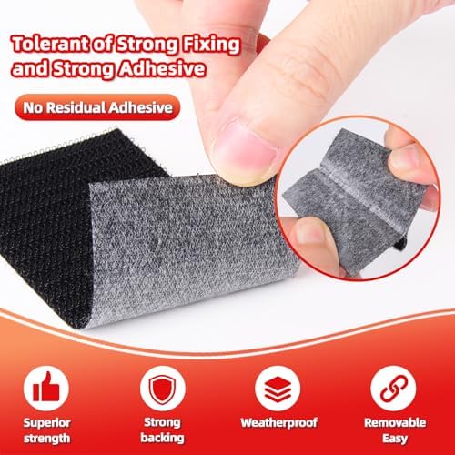 Hook and Loop Tape 2in x 8in, Heavy Duty Adhesion Strip
