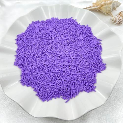 150g Fake Sprinkles Resin Sprinkles Clay Sprinkles Fake Candy Sprinkles Polymer Sprinkles Polymer Clay Slices for Resin Nail Slime Scrapbook DIY Art Crafts Making(243-purple)