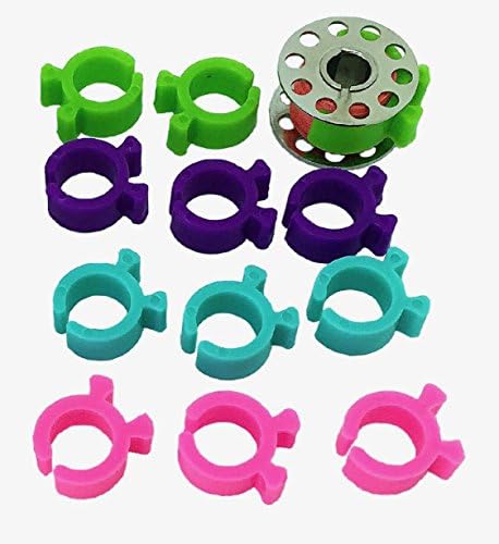 12 Piece Bobbin Holder Set for Sewing Machines - Bobbin Clamps for Organizing Threads and Avoiding Tangles