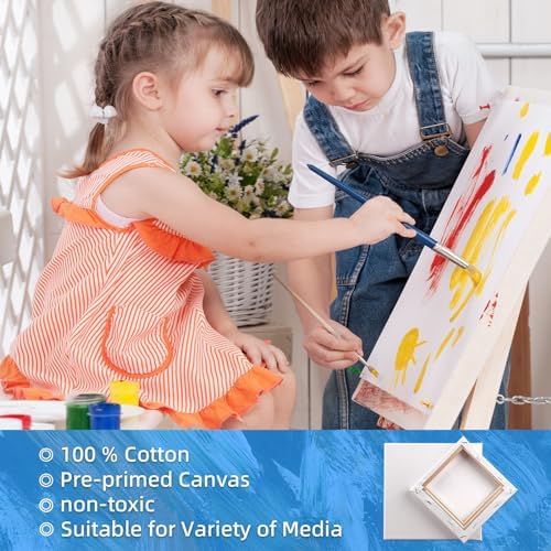 10 Pack 8x10 Stretched Canvases for Painting