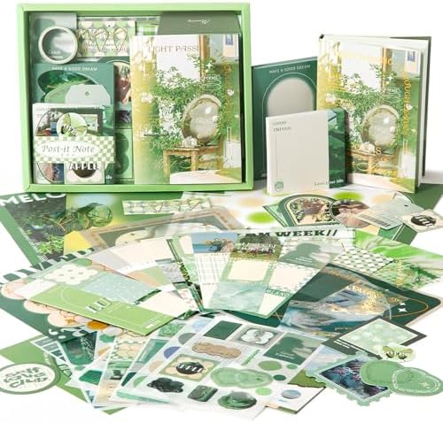 Scrapbooking Supplies Kit, Aesthetic Junk Journal Supplies, Scrapbook Kit
