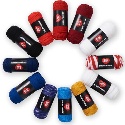 Red Heart Super Craft Kit America, Yarn for Crocheting and Knitting