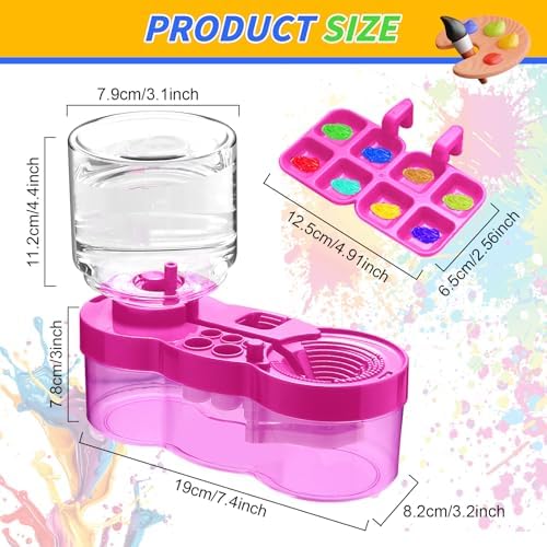 Upgraded Paint Brush Cleaner Tool,Brush Rinser Cup Painting Running Water Circulation Art Supplies for Acrylic,Watercolor and Water Based Creative Gift for Adult Artist Beginner and Painter