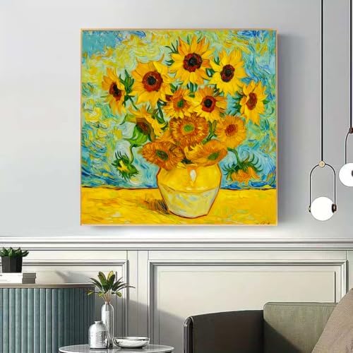 VeGuude Diamond Art Kits for Adults Sunflower Diamond Painting Kits 12*12In