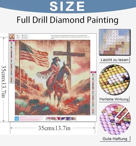 Horse Diamond Art Kits for Adults, Western Diamond Painting Kits for Adults