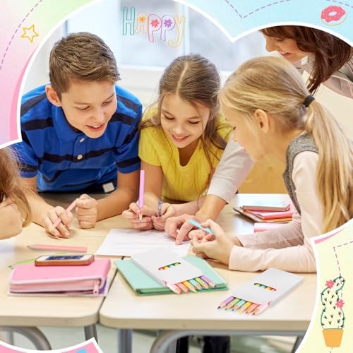 Ctosree 24 Packs Mini Colored Pencil Bulk 6 Per Box, Pastel, 3.5''