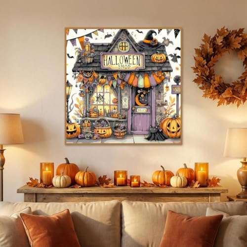 Halloween Paint by Numbers Kit for Adults,Shop Paint by Number 14x14 inch