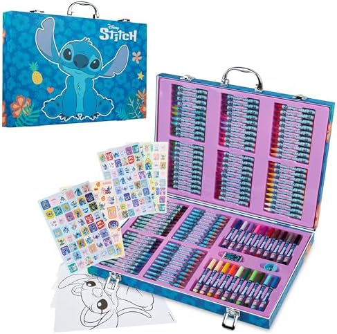 Marvel Colored Pencils Art Supplies Kids Drawing Kit School Supplies Girls Drawing Pencils Art Kit Travel Case with Crayons Arts and Crafts for Kids 4-12 (Multi Stitch Set)