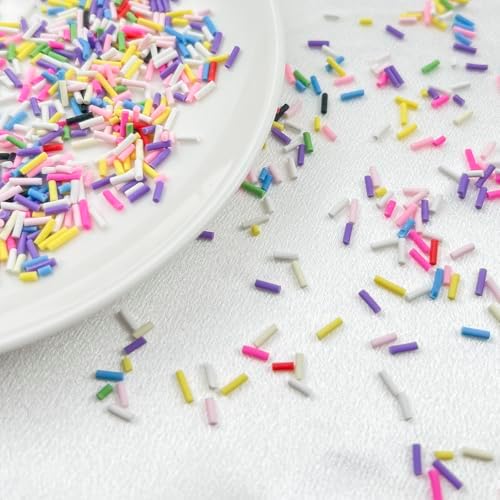 150g Fake Sprinkles Resin Sprinkles Clay Sprinkles Fake Candy Sprinkles Polymer Sprinkles Polymer Clay Slices for Resin Nail Slime Scrapbook DIY Art Crafts Making(243-purple)