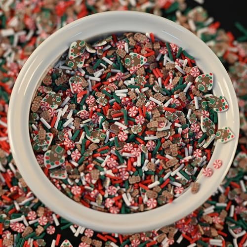LIKETURE Fake Sprinkles 110g Fake Christmas Sprinkles Non-edible Craft Sprinkles Faux Sprinkles for Crafts Plastic Sprinkle Decoration Slime Sprinkles Slime Add Ins Shaker Card Filler(Light Brown)