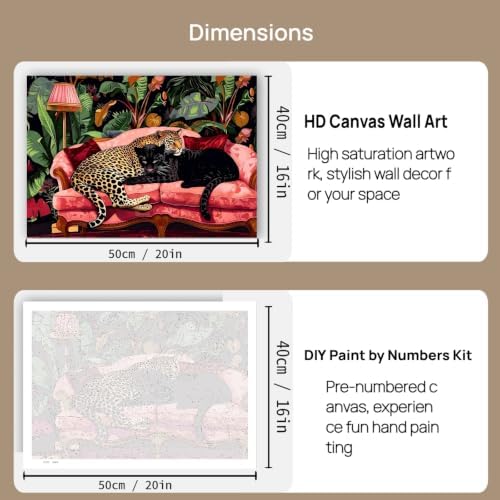 Black Panther Paint by Numbers Kits for Adults Beginner 20 x 16 Inch