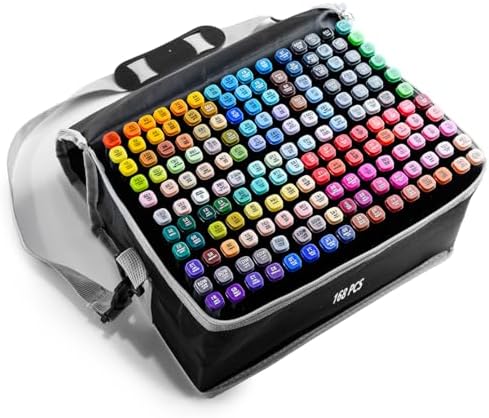 Alcohol Markers 168 Colors with Base Dual Tip Art Drawing Markers | for Anime Sketch Illustrations - Refillable