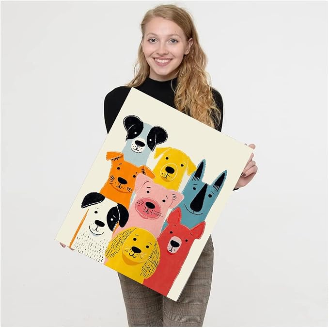 TCDZMYGS Dog Paint by Numbers Kit for Adults Beginner,Easy Dog Adult Paint by Number Kits on Canvas with Frame,DIY Acrylic Oil Painting by Numbers Kits for Home Wall Decor 10x12 inch