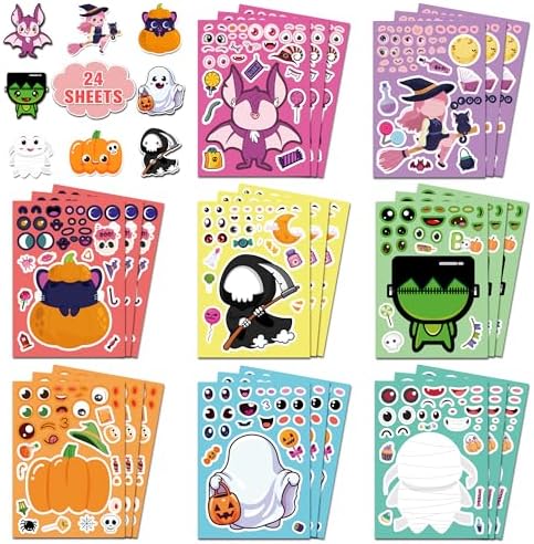 Halloween Party Favors,Halloween Stickers,DIY Crafts Stickers for Kids