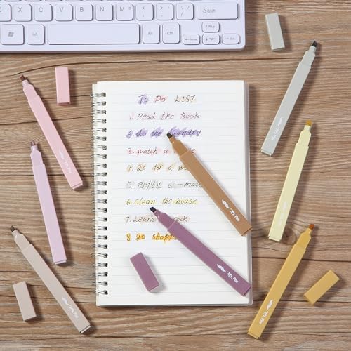 Mr. Pen- Aesthetic Highlighters No Bleed, 8 Pack, Assorted Colors | Chisel Tip, Cute Highlighters Assorted Colors for Journaling, Highlighting, Underlining, Fast Dry, Back to School Supplies