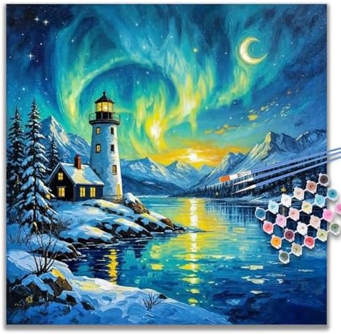 Kalonyth Aurora Paint by Numbers Kit for Adults, 16x16 inch, No Framed