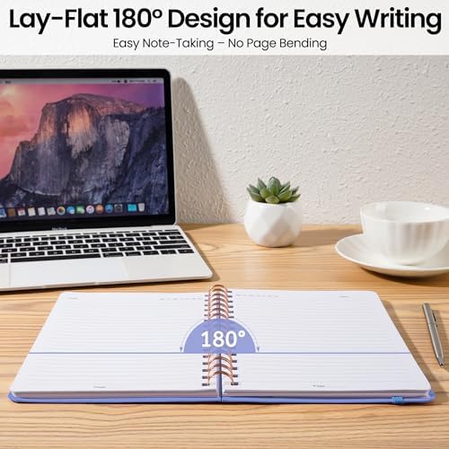 Lined Spiral Journal Notebook, A5 College Ruled Notebook for Note-Taking