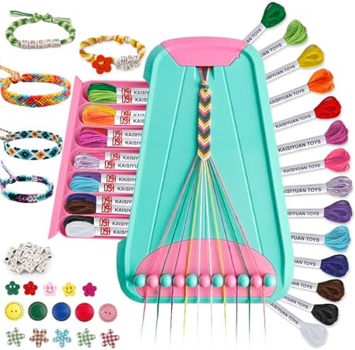 Maynacs Friendship Bracelet Making Kit for Girls 8-12, 28 Pre-Cut Threads