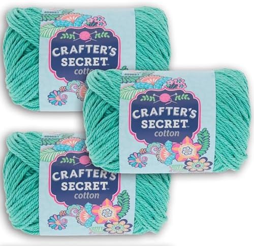 Hobby Lobby Crafter's Secret Yarn, 50 Turquoise, Set of 3