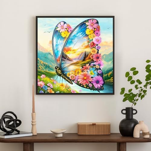 Diamond Art Kits for Adults & Beginners, Butterfly Diamond Painting Kit