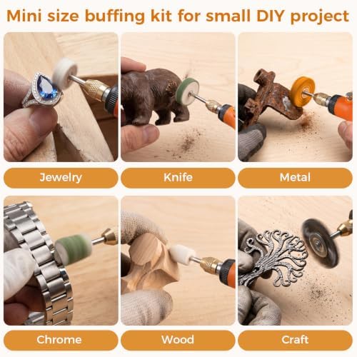146PCS Buffing & Polishing Kit, 1/8" Shank Rotary Tool Accessories