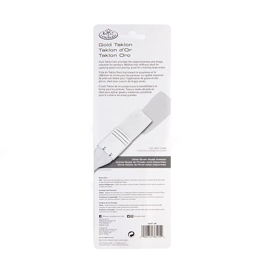 Royal & Langnickel - 3 Pack Golden Taklon Paint Brushes, Assorted Sizes
