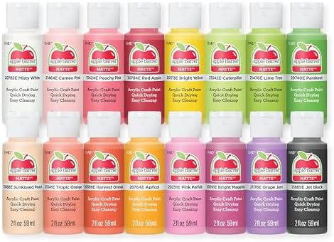Apple Barrel, Fruity Fusion 16 Piece Paint Set, Perfect for DIY Arts and Crafts Projects