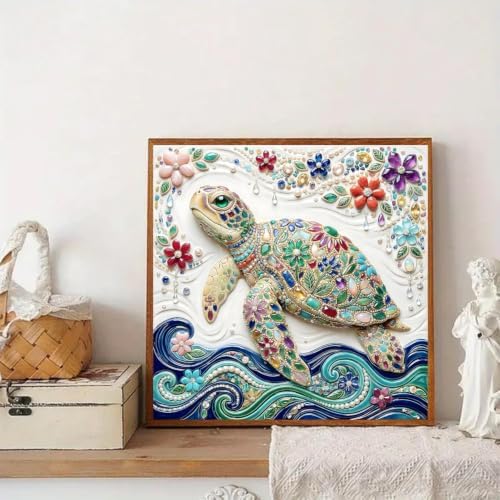 Sea Turtle Diamond Art Kits for Adults, DIY Special Shape Diamond Painting