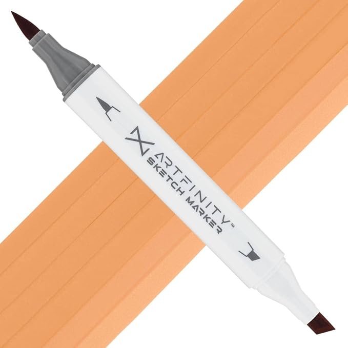 Artfinity Sketch Markers - Latte YR6-4, Vibrant, Professional, Dye-Based Alcohol Markers for Artists, Drawing, Travel, & More
