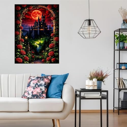 WUDWL Diamond Art Kits for Adults, 5D Castle Diamond Painting Kits