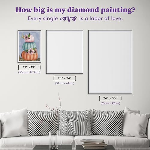 DIAMOND ART CLUB Stacked Pumpkins with Sunflowers Diamond Art Kits
