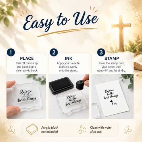 Outus 4 Pcs Clear Sentiment Stamps for Crafts, Silicone Words,Classic | Blessing Set for Card Making Scrapbooking, Photo Album Decoration, Acrylic Block Compatible, DIY Sentiments Phrases Design