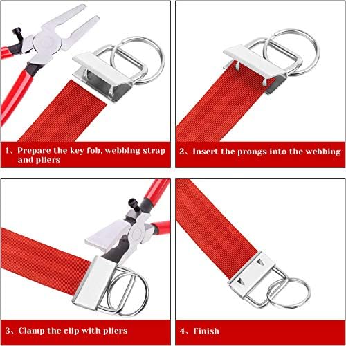 KeyFob Hardware Set, Shynek 40pcs Key Fob Hardware 1 Inch with Key Fob Pliers for Wristlet Keychain, Key Lanyard and Key Chain Making Hardware Supplies
