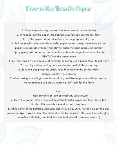 Puocaon Fall Clay Transfer Paper - 18 Pcs Maple Leaves Pumpkin Art Design Transfer Sheets for Polymer Clay Autumn Themed Earrings Design Jewelry Making