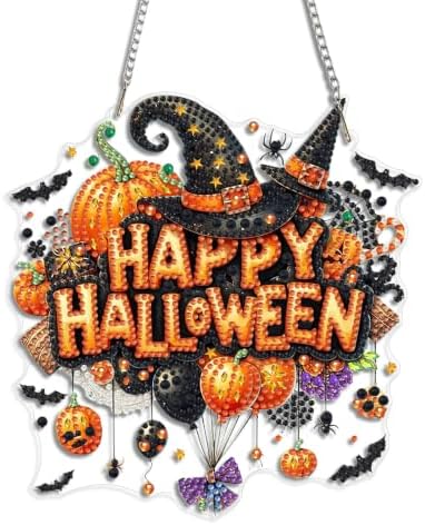 Halloween Diamond Art Hanging Kit for Adult, Diamond Art Painting 8x8inch