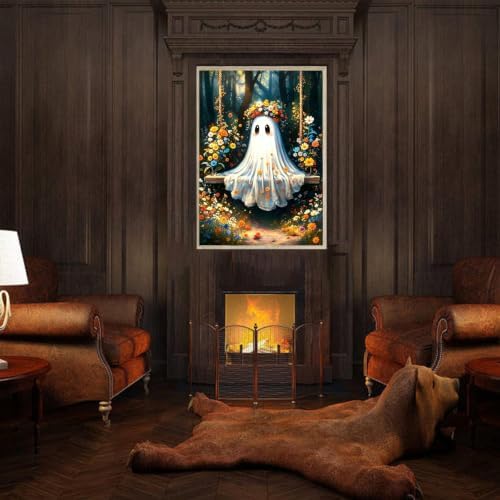 SUJINMEI Ghost Paint by Numbers Kit for Adults Without Frame 16X20 inch