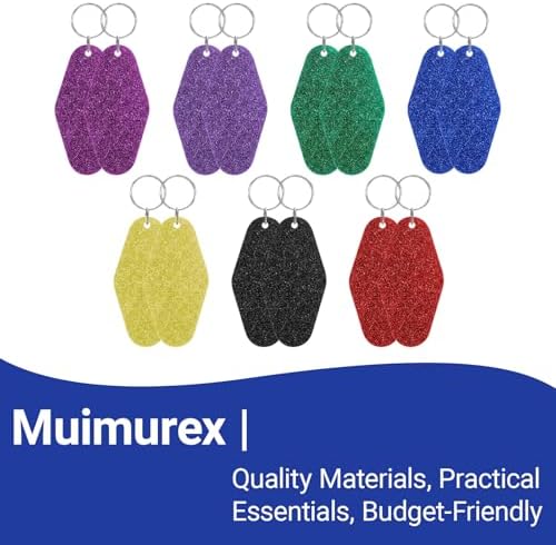 Glitter Acrylic Motel Keychains Bulk,Colorful Diamond Shaped Keychain Tags with Rings Blank Plastic Keychain for DIY