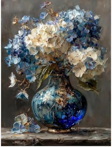 Hydrangea Diamond Art Kits for Adults Round Diamond Painting 12x16 Inch