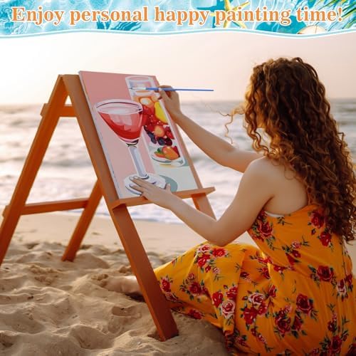 Humyoun 12 Pack 9 x 12 Inch Paint by Numbers Kit for Adults Beginners DIY Acrylic Oil Painting Paint by Number Kits Drawing Paintwork on Canvas Without Frame for Home Decor(Summer Fruit Style)