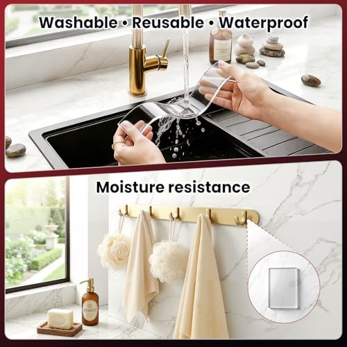 NULTAT Double Sided Tape Heavy Duty, Nano Reusable, Removable, Washable Double Stick Tape for Wall, Multipurpose Clear Adhesive Tape 1.18" x 120" (16.5 Feet)